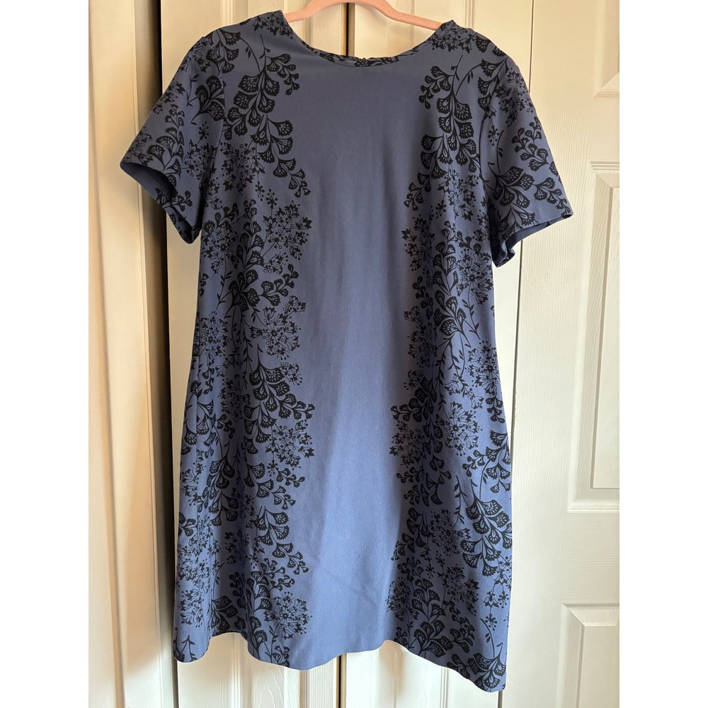 Boden Blue Dress with Black Floral Design – Size 16R – EUC - Picture 2 of 6